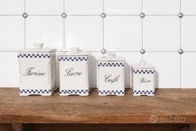 Set barattoli cucina vintage stile francese