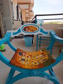 sedia poltroncina shabby