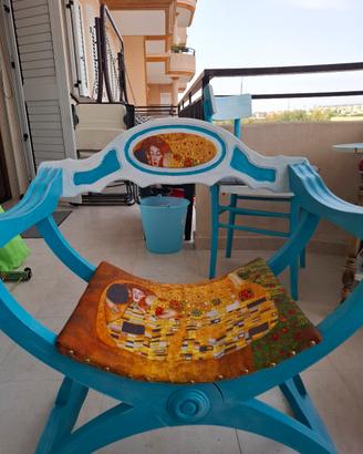 sedia poltroncina shabby
