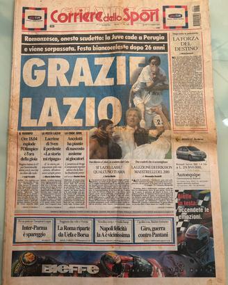 Corriere dello Sport scudetto Lazio 2000 15/5/2000
