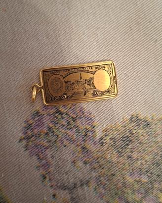 🟡ciondolo 10.000 lire in oro 18k 5 grammi 🟡