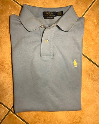 Polo Ralph Lauren Custom Slim Fit Azzurro - TG M