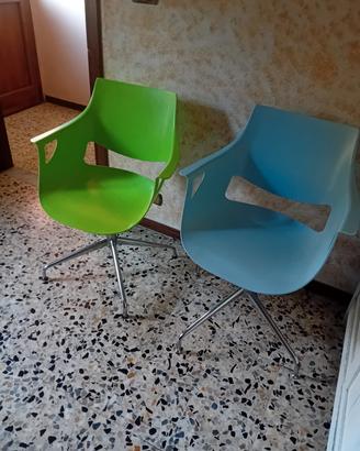 N.2 POLTRONCINE GIREVOLI 