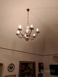 Lampadario vintage disegno modello Gio Ponti 