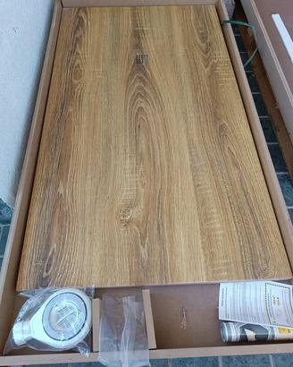 Piatto doccia in marmoresina effetto legno quercia