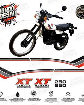 Adesivi kit completo XT 250 82-84 moto bianca -com