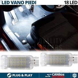 Placchette Vano Piedi LED per VW SCIROCCO Bianche