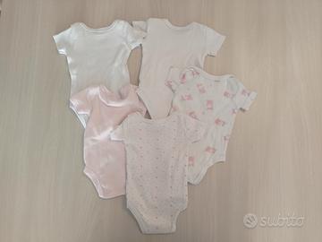 Set 6 body bimba manica corta 1-3 mesi prénatal