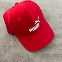 Cappello puma rosso regolabile