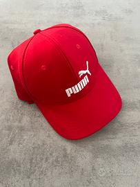 Cappello puma rosso regolabile