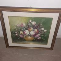 Quadro Olio su Tela "Fiori" di Virgilio Cicala