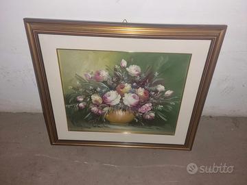 Quadro Olio su Tela "Fiori" di Virgilio Cicala