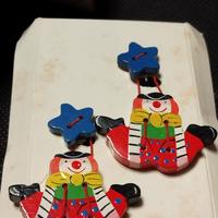 Sevi - Orecchini in legno anni '80