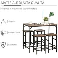 Tavolo alto con 4 sgabelli