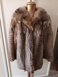 giacca volpe beige 
