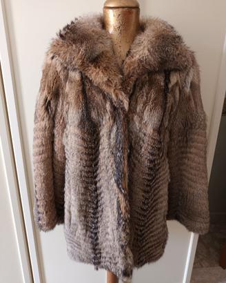 giacca volpe beige 