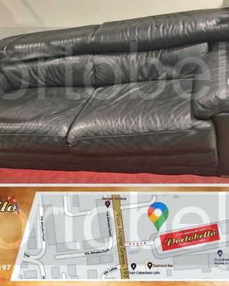 Codice: 267109 DIVANO 3 POSTI IN VERA PELLE COLOR