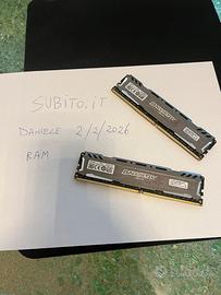 16GB RAM DDR4-3200 Crucial Ballistix Sport LT