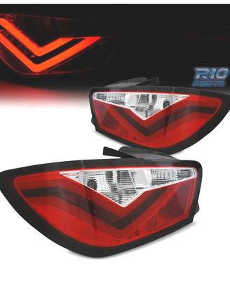 FANALI PER SEAT IBIZA 08-12 LIGHT BAR ROSSO CROMAT
