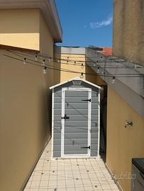 Casetta da giardino in resina Keter Manor 4x6 Grey