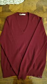 MAGLIONE  da uomo ROSSO scollo a V