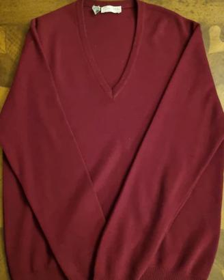 MAGLIONE  da uomo ROSSO scollo a V