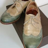 scarpe allacciate bicolor