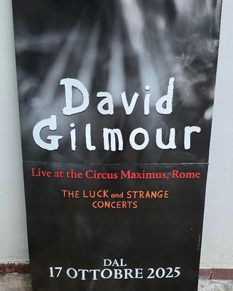 Cartonato pubblicitario David Gilmour e Bruce Spri