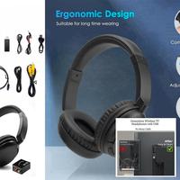 Cuffie TV Senza Fili con Bluetooth Trasmettitore