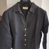 giacca donna in lino color antracite 