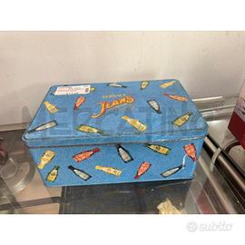 SCATOLA LATTA VERSACE JEANS AZZURRA RETTANGOLARE