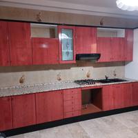 Cucina e Parete Attrezzata Rosso Lucido Laminato