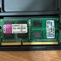 Ram ddr3 kingston 4GB per portatile