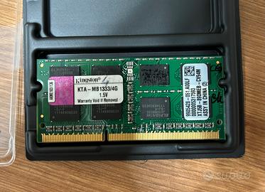 Ram ddr3 kingston 4GB per portatile
