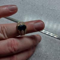 Anello oro zaffiro, brillanti. Tot trattabile