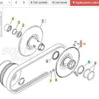 Puleggia secondaria esterna Aprilia Leonardo 125 A