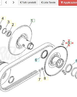 Puleggia secondaria esterna Aprilia Leonardo 125 A