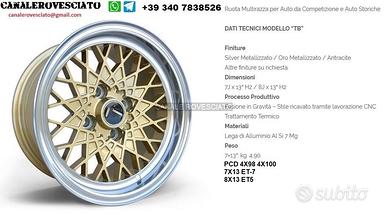 Cerchi TB 7-8 x 13 4x98 4x100 FIAT OPEL BMW VW