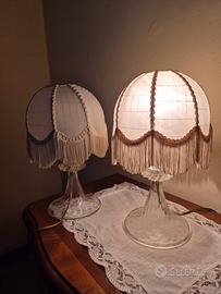 Coppia Elegante Abat-jour Vintage in Cristallo e 