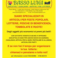 Set premi per lotteria o pesca di beneficenza 