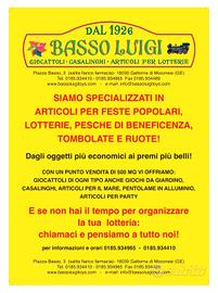 Set premi per lotteria o pesca di beneficenza 