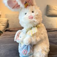 Coniglietto di peluche con mini coniglietto 🐰