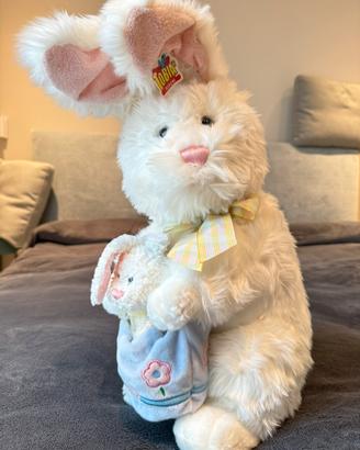 Coniglietto di peluche con mini coniglietto 🐰
