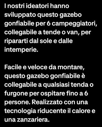 tenda campeggio