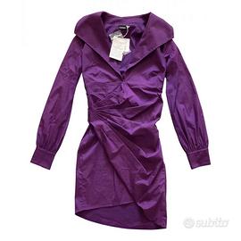 La Perla Desk To Dinner Abito Camicia Corto Viola