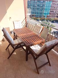 Set Giardino IKEA ÄPPLARÖ - Tavolo,4 Sedie,Cuscini