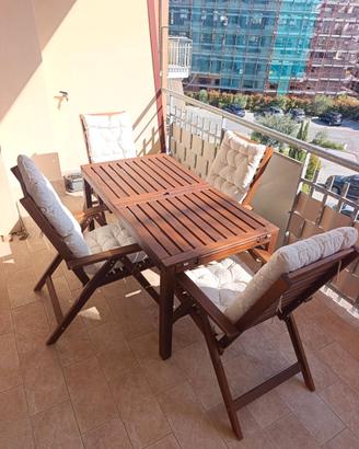 Set Giardino IKEA ÄPPLARÖ - Tavolo,4 Sedie,Cuscini