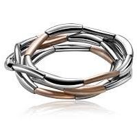 Breil flowing tj1154 collana acciaio oro rosa
