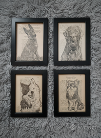 Quadro malinois chihuahua border collie labrador