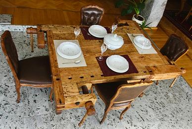 Banco da falegname restaurato in legno massello